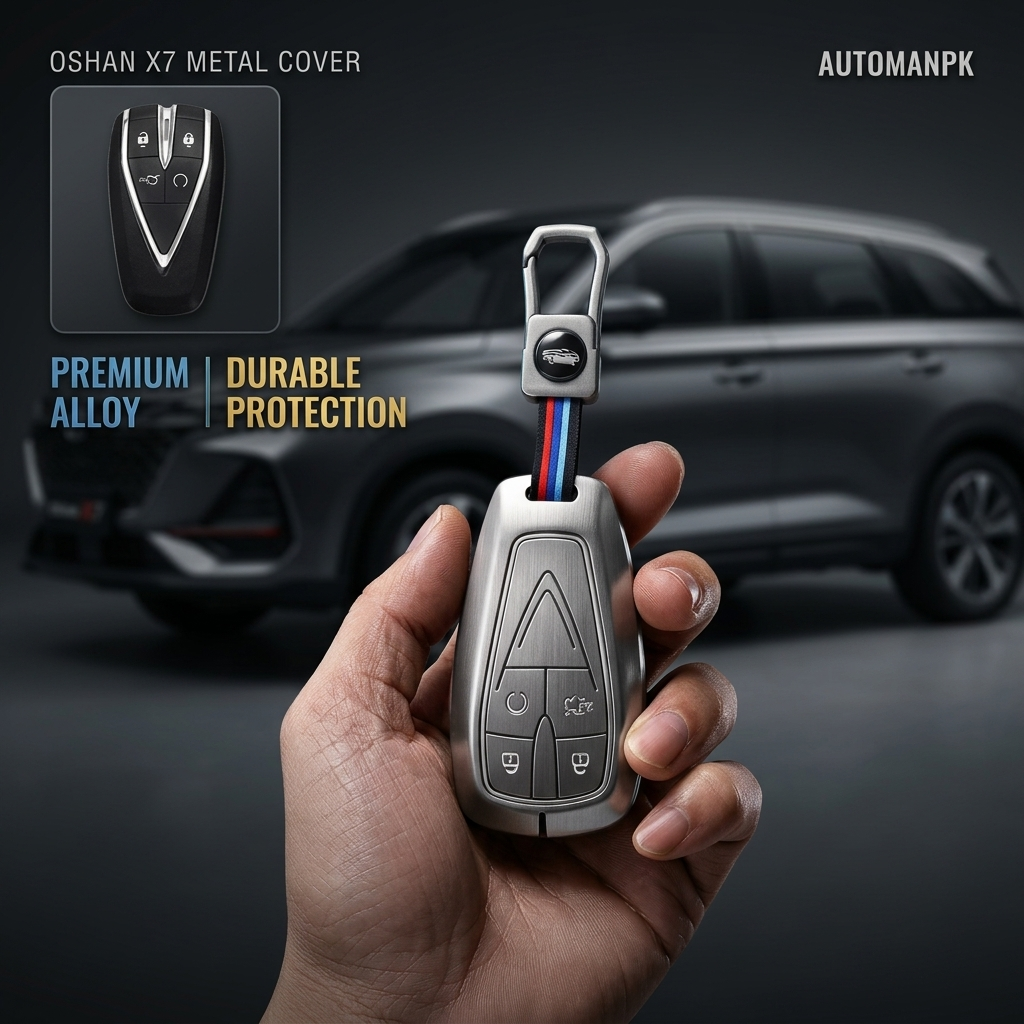 Premium Metal Alloy Key Cover for Chery Oshan X7 – Durable Protection Smart Key Case with Keychain | AutoManPK