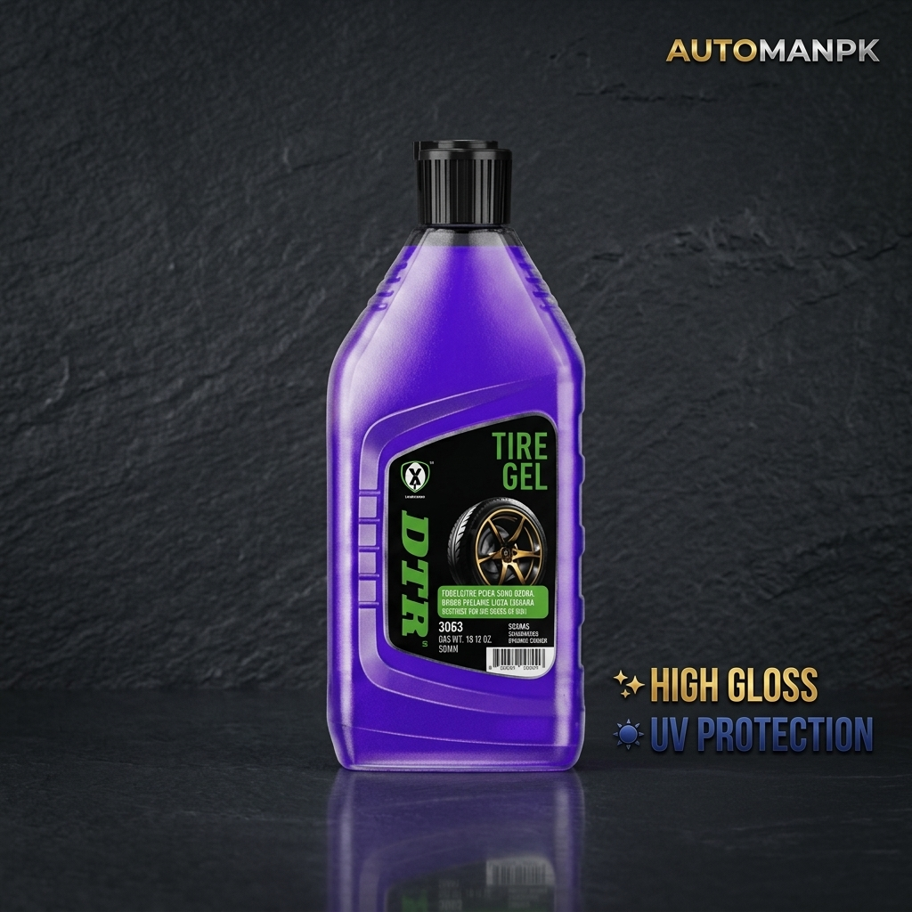 DTR Tire Gel 500ml – High Gloss Long Lasting Tire Shine & Protection | AutomanPK Pakistan