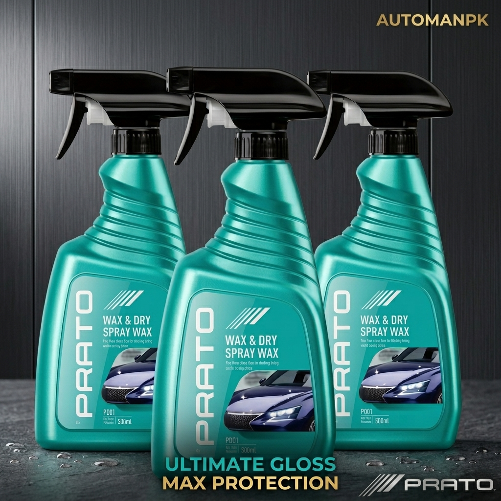 Prato Spray Wax 500ml – Premium Car Exterior Detailer for Instant Shine & Paint Protection | AutomanPK
