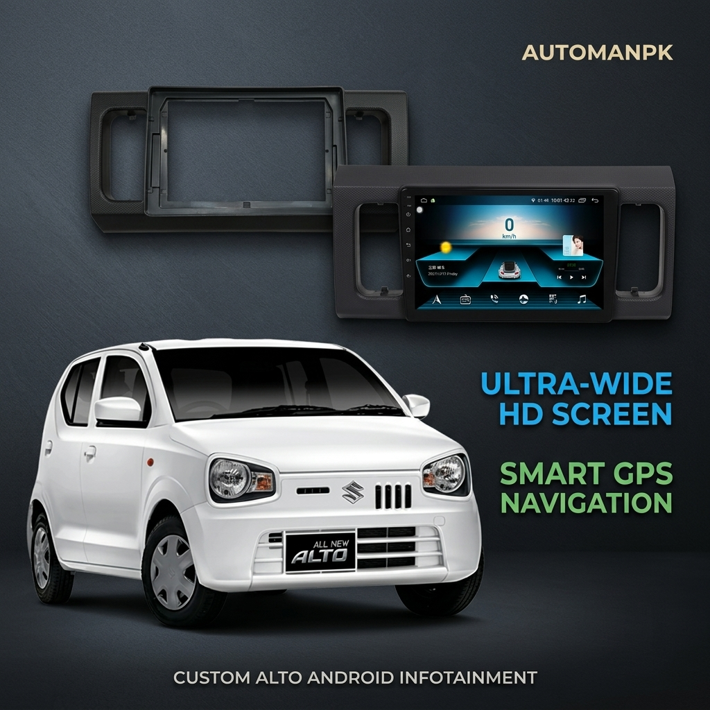 Suzuki Alto 660cc 9-Inch Android Car Panel – GPS, Bluetooth, WiFi & FM Radio