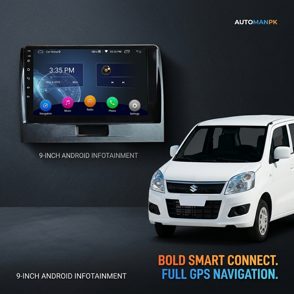 Suzuki WagonR 9-Inch Android Car Panel – GPS, Bluetooth, WiFi & FM Radio