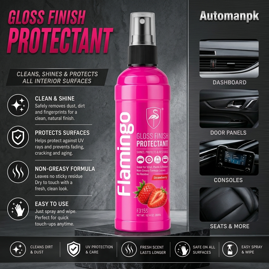 Flamingo Gloss Finish Protectant Made in China | Best Car Shine Spray in Pakistan – AutoManPK