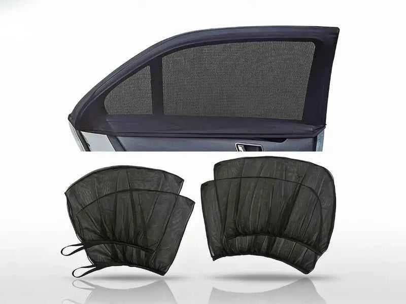 Car Door Sun Shade Mesh Blinds – Universal 4 Pcs Set | UV Defense & Heat Block | AutoManPK