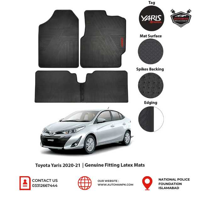 Yaris Latex Car Floor Mats