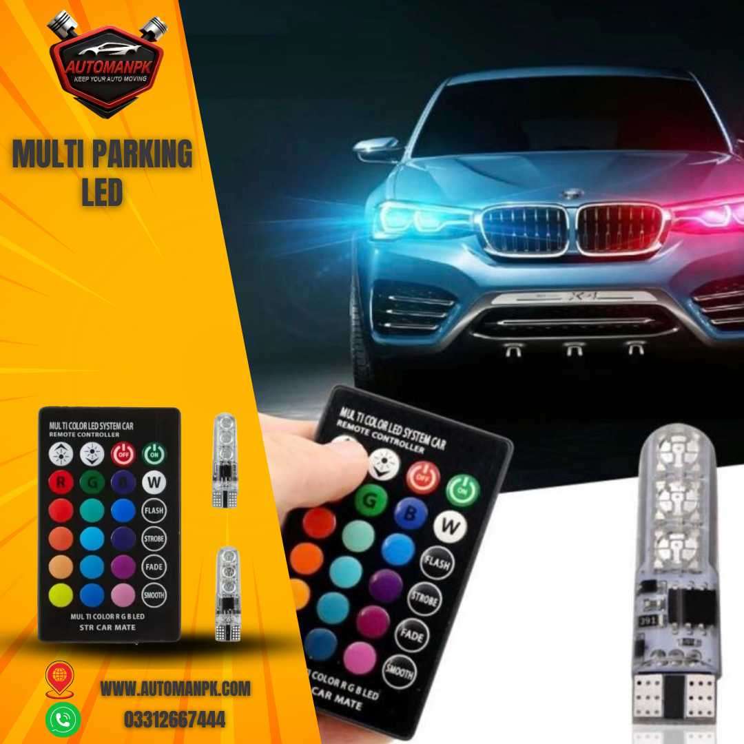 Multi Color LED Car Parking Light Bulbs with Remote Control – AutoManPK
