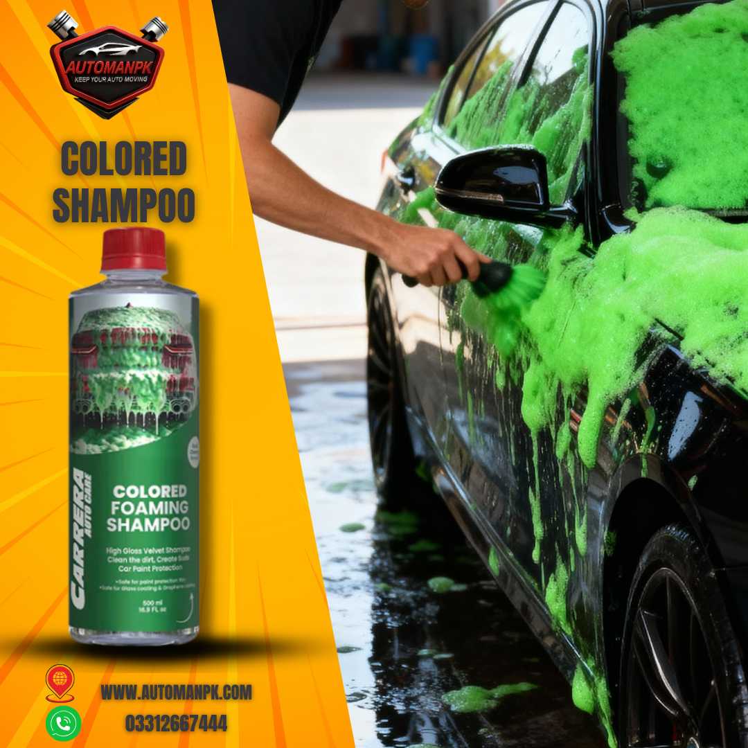 Carrera Colored Foaming Car Shampoo 650ml for vehicle wash in Pakistan – AutomanPK
