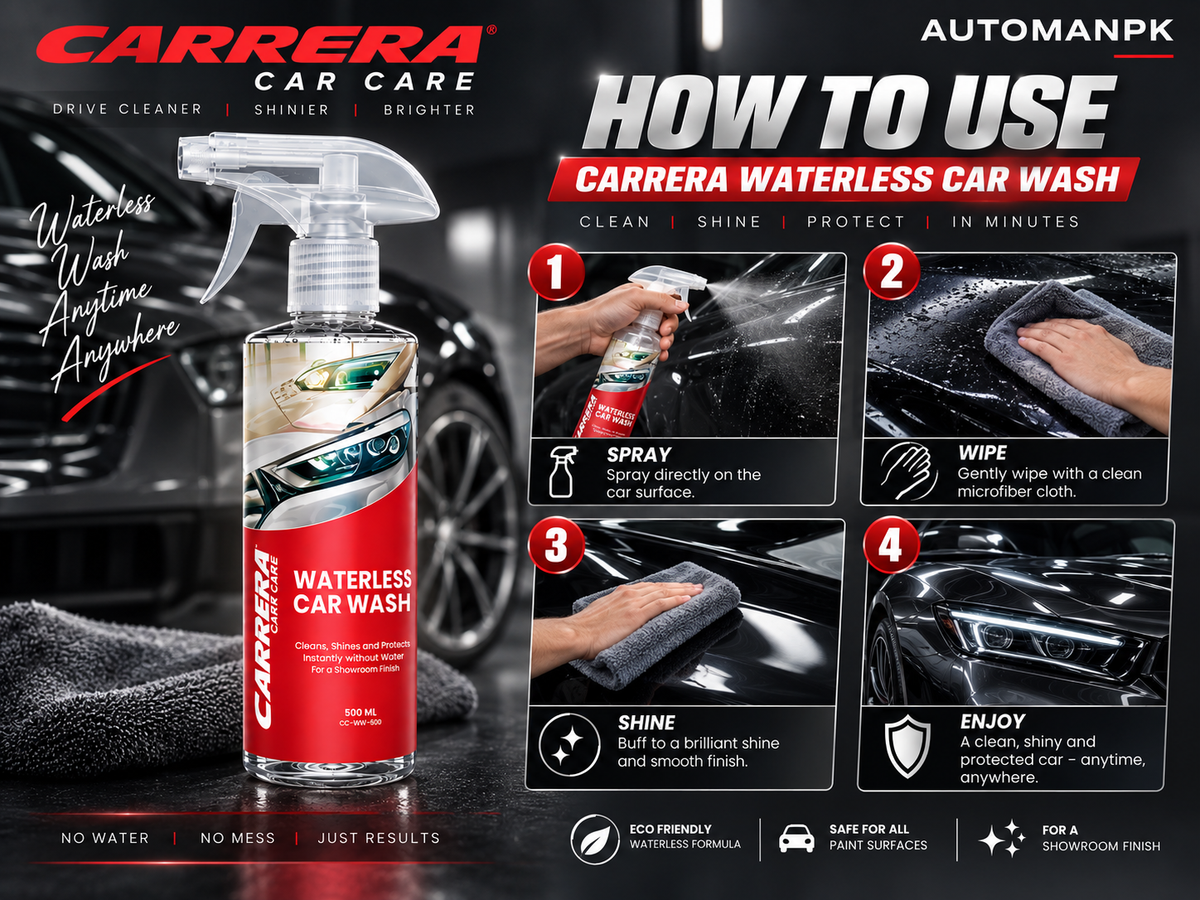 Carrera Waterless Car Wash 500ml | Waterless Car Cleaner & Shine