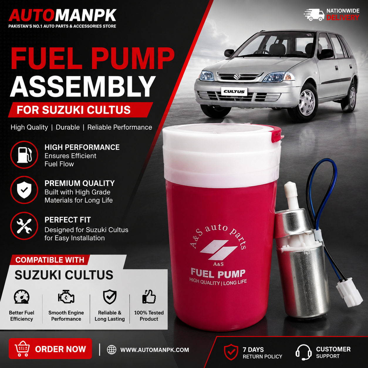 Suzuki Cultus (Tanki) fuel pump with stainer