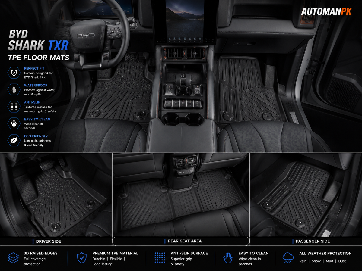 BYD Shark 6 TXR TPE Floor Mats – Waterproof | Anti-Slip | Custom Fit