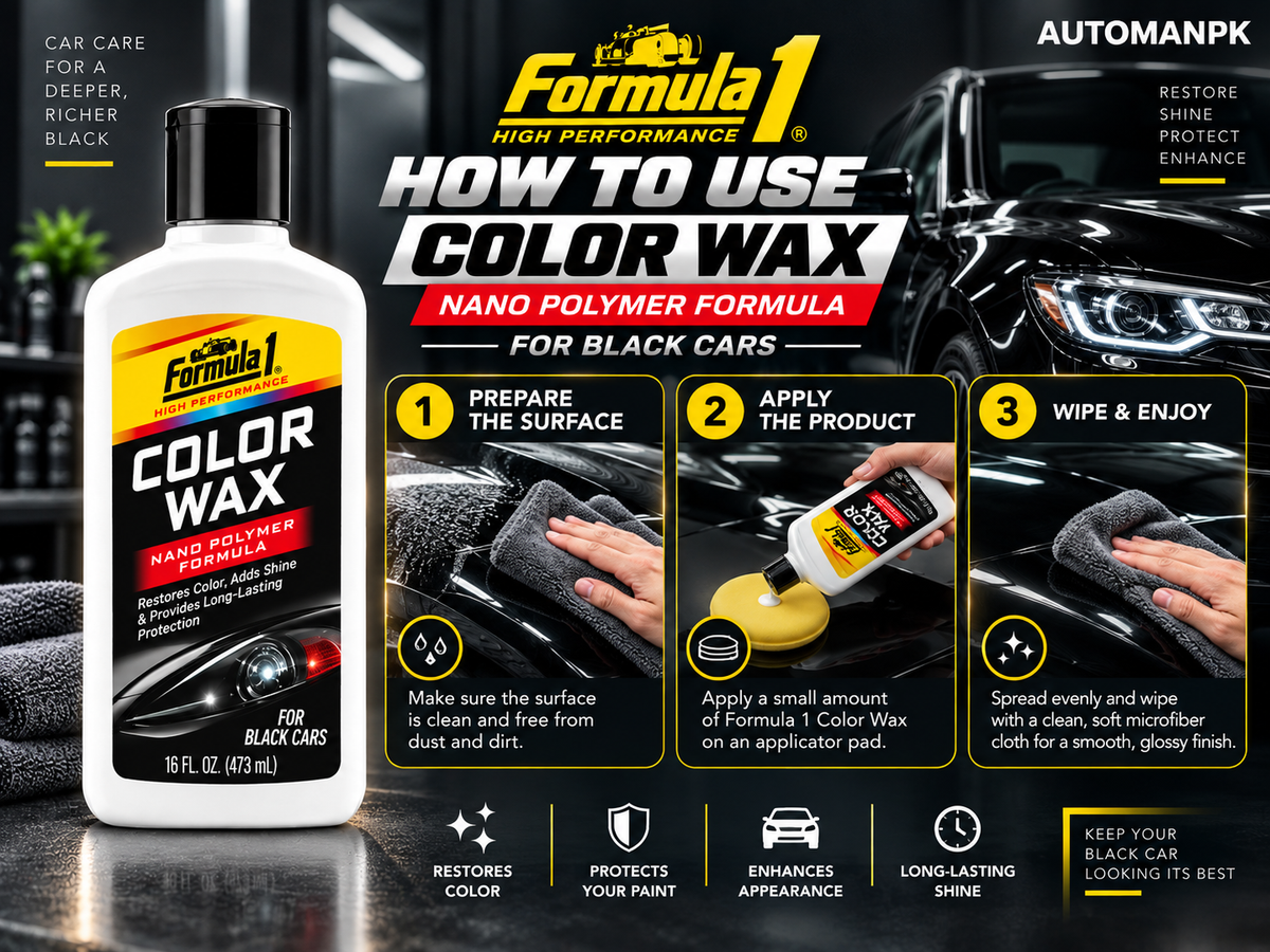 Formula 1 Color Wax for Black Cars 473ml | Premium Car Color Polish