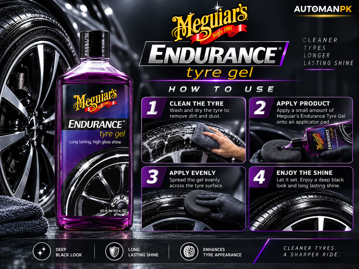 Meguiar’s Endurance Tire Gel G7516 473ml Pakistan | Long-Lasting Tire Shine