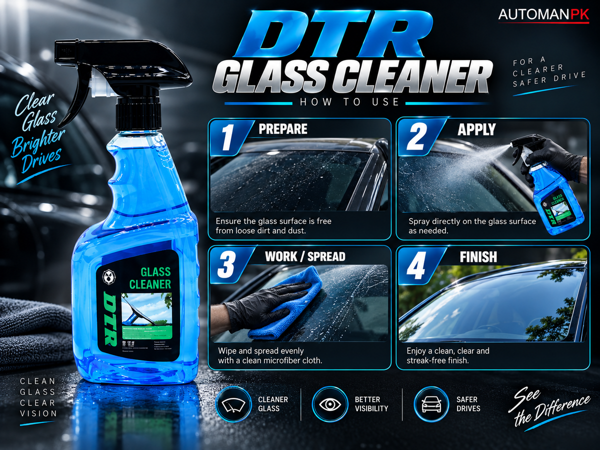 DTR Glass Cleaner 500ml – Car Window & Windshield