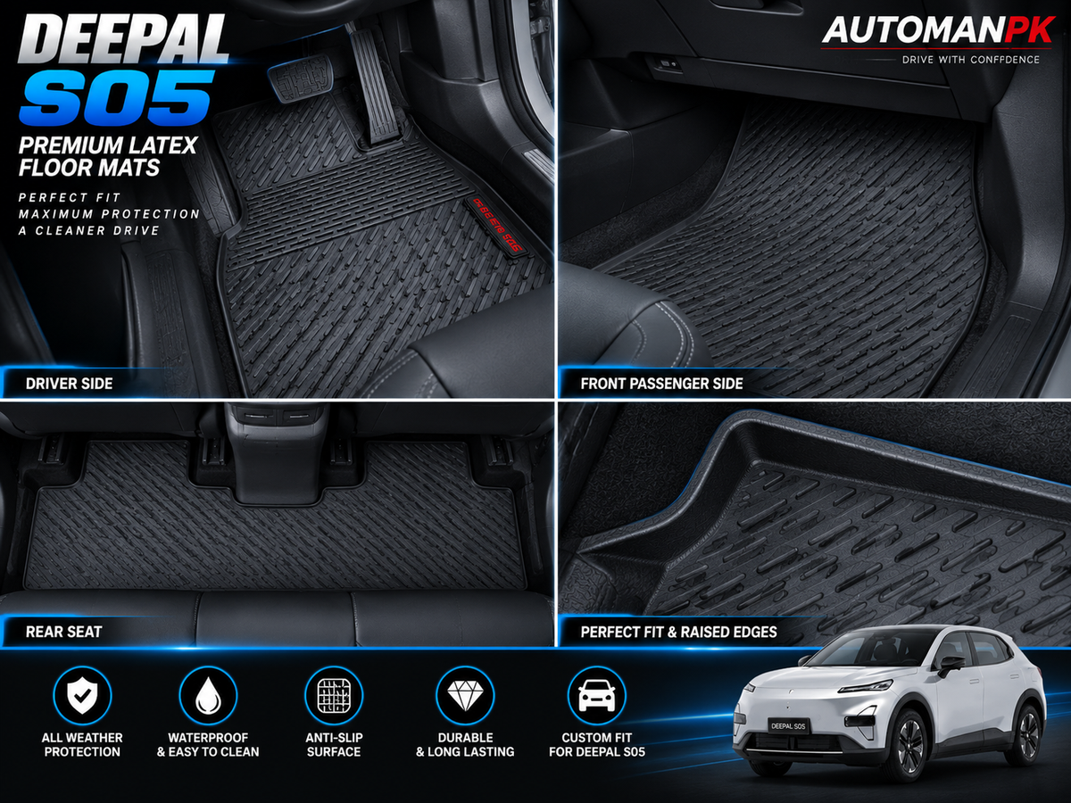 Deepal S05 Latex Floor Mats – Custom Fit & All-Weather | AutoManPK