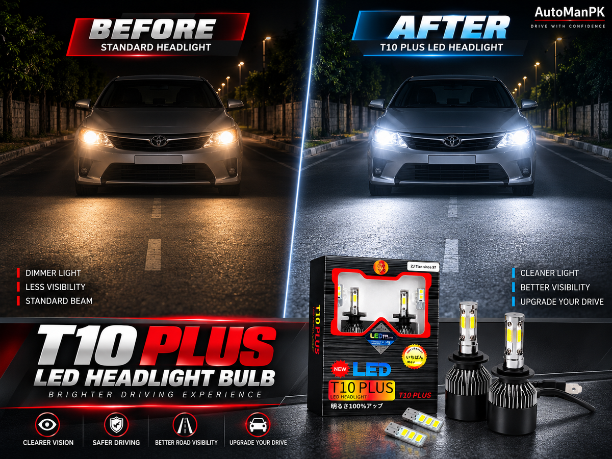 T10 Plus LED Headlight Bulbs in Pakistan | H4, H11, 9005/HB3, 9006/HB4 | Lemon Green H11 Available