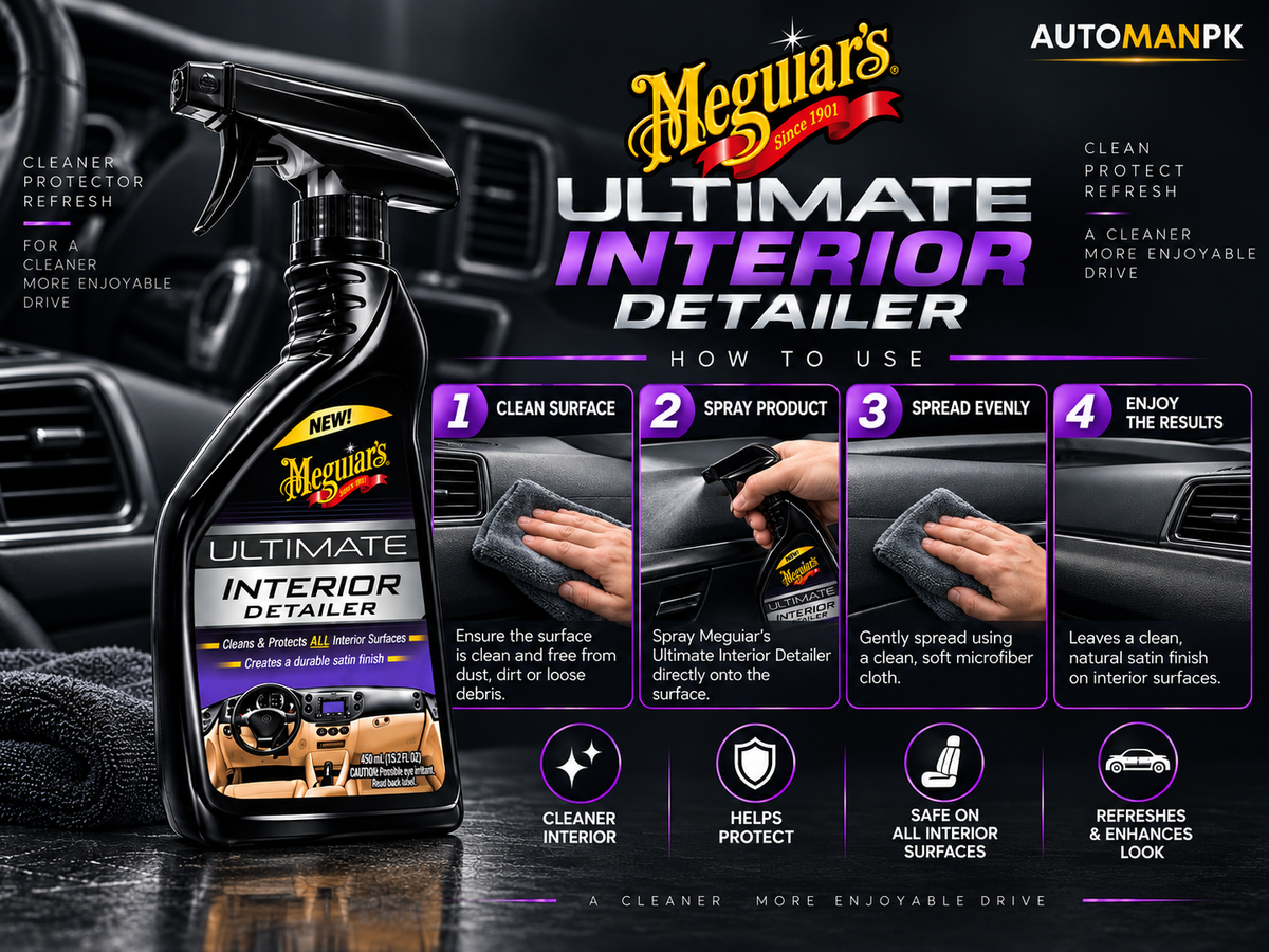 Meguiar's Quik Interior Detailer G13616 473ml | Dashboard & Trim Cleaner