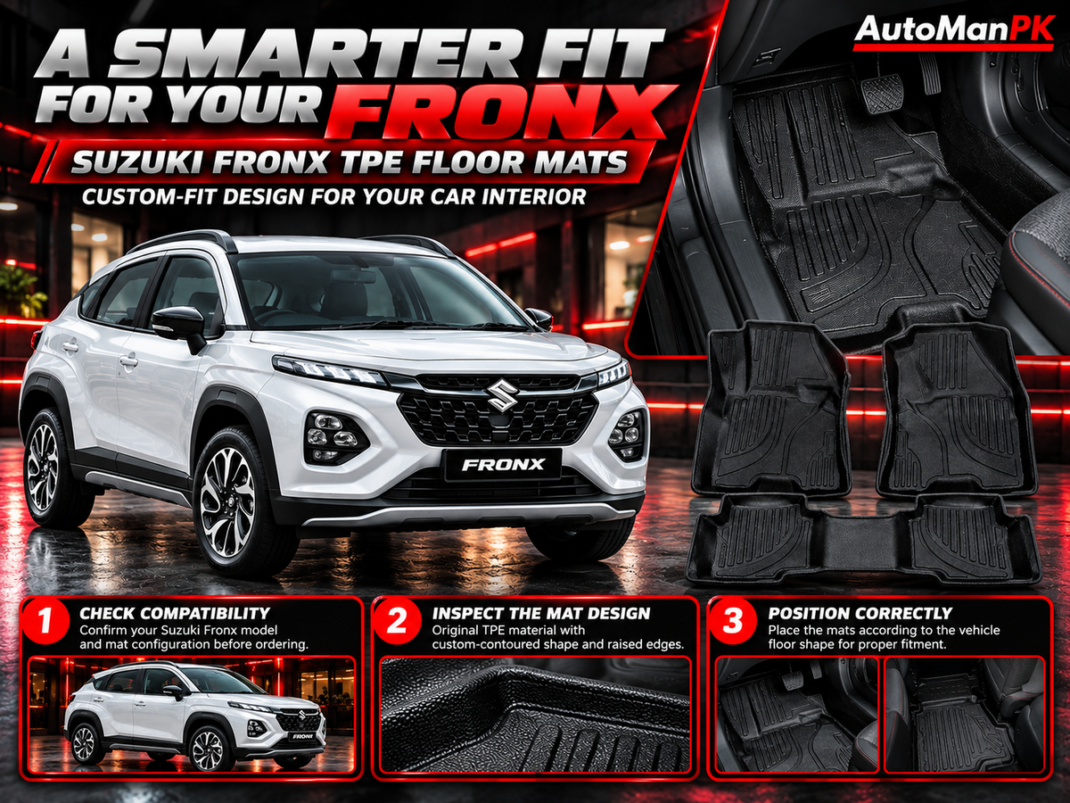 Suzuki Fronx TPE floor mats fitment and positioning guide