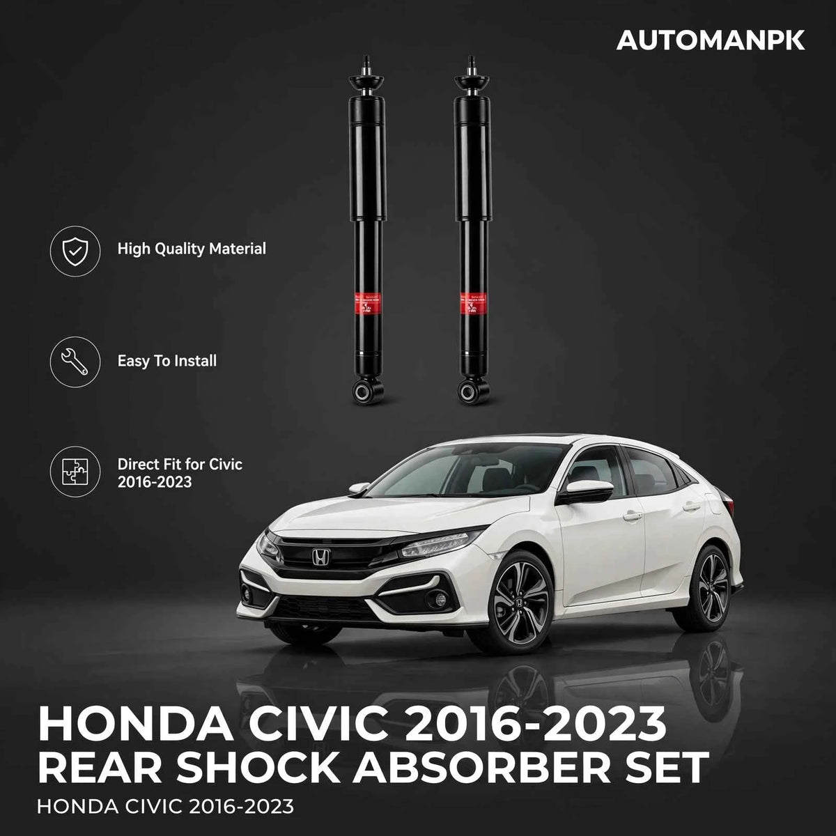 Honda Civic Genuine Thai Shock Absorber Front & Rear (2016–2021)