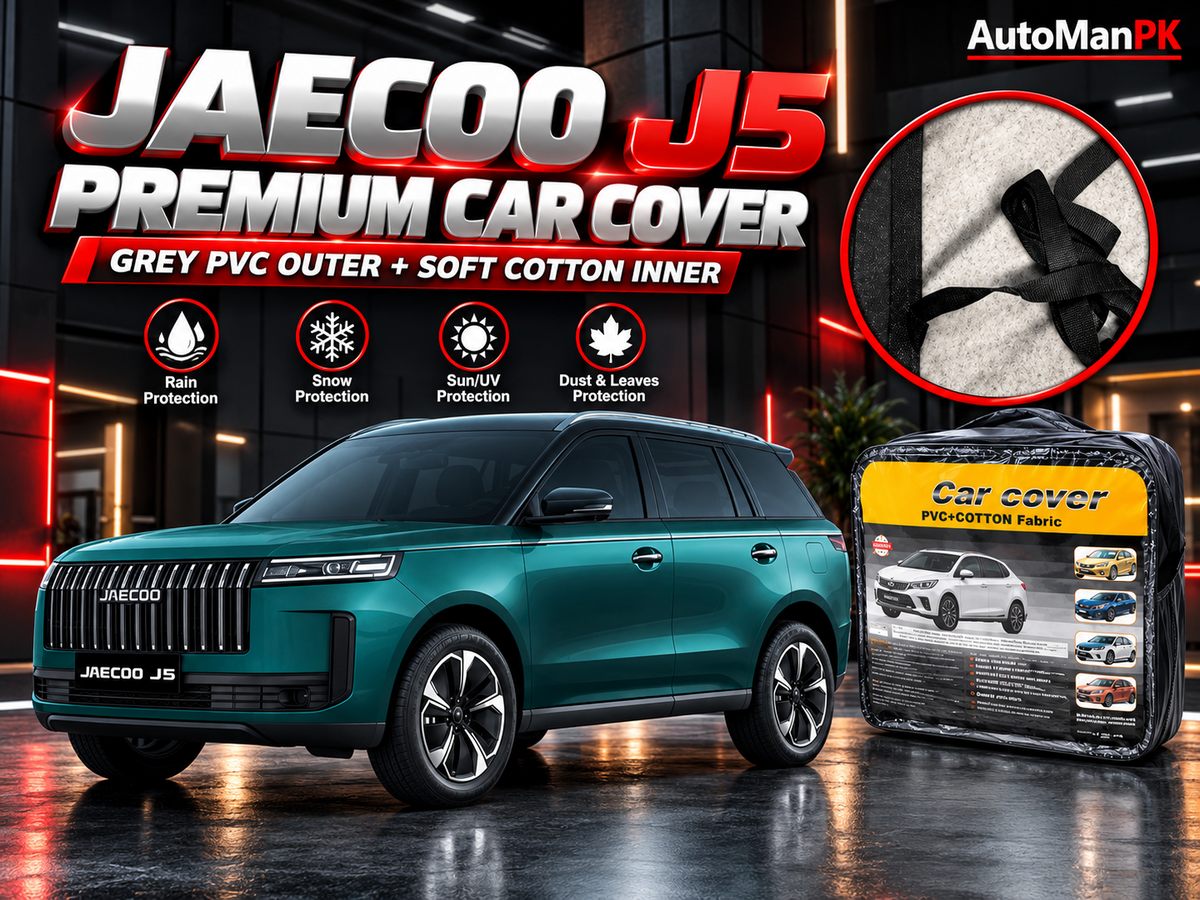 Jaecoo J5 premium grey PVC and cotton car cover with zippered storage bag