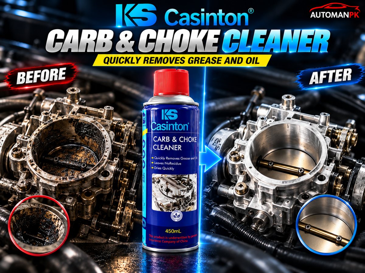 KS Casinton Carb & Choke Cleaner 450ml before and after carburetor cleaning