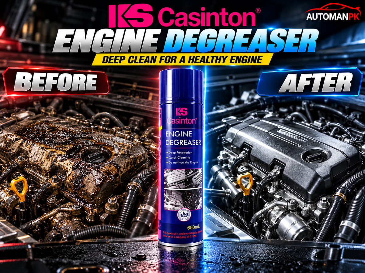 KS Casinton Engine Degreaser 650ml before and after engine cleaning