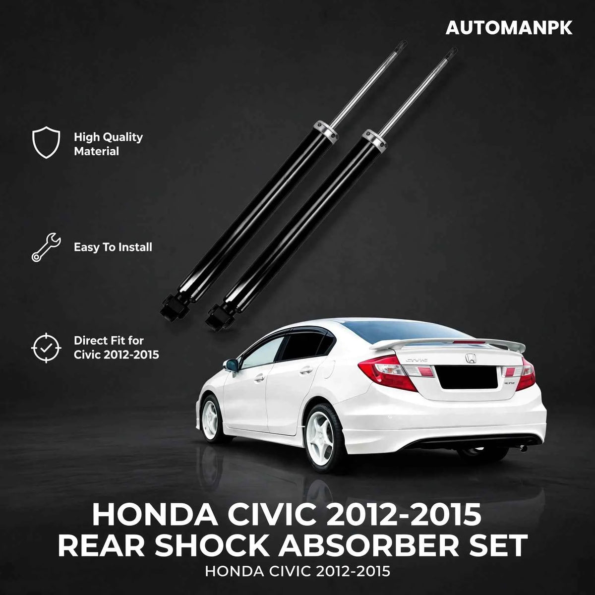 Honda Civic Genuine Thai Shock Absorber Front & Rear (2011–2015)