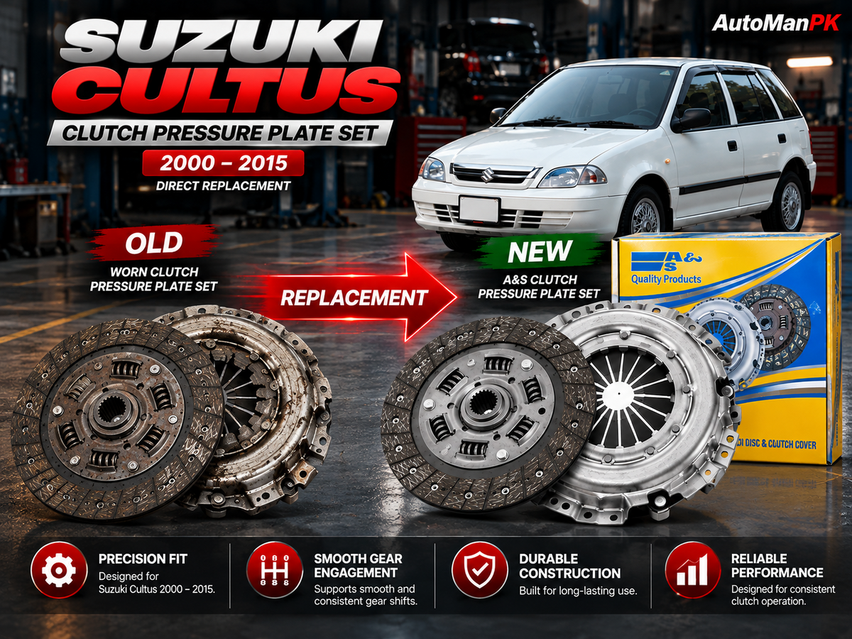 A&S Suzuki Cultus clutch pressure plate set old and new comparison 2007-2016