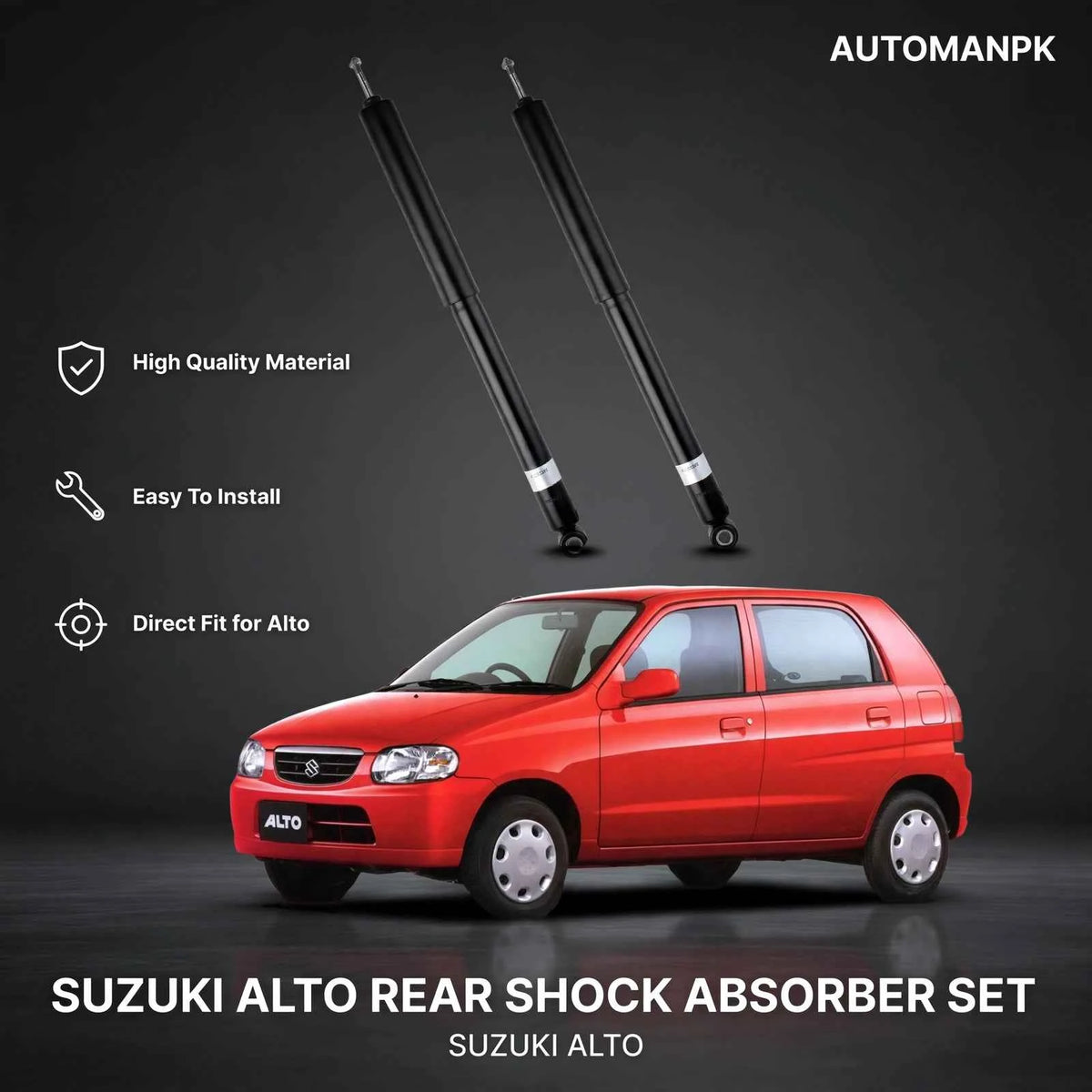Genuine Agri auto Shock Absorber for Suzuki Alto 1000cc (2000–2012) — Front & Rear