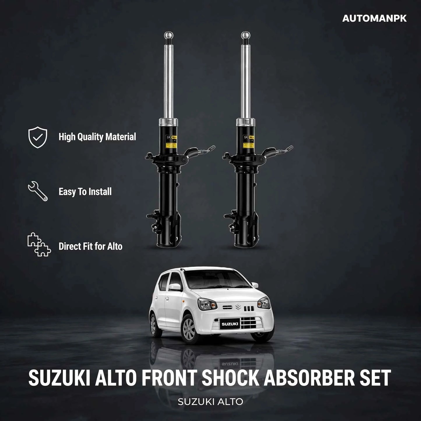 Suzuki Alto Genuine Agri Front & Rear Shock Absorber (2017–2026)