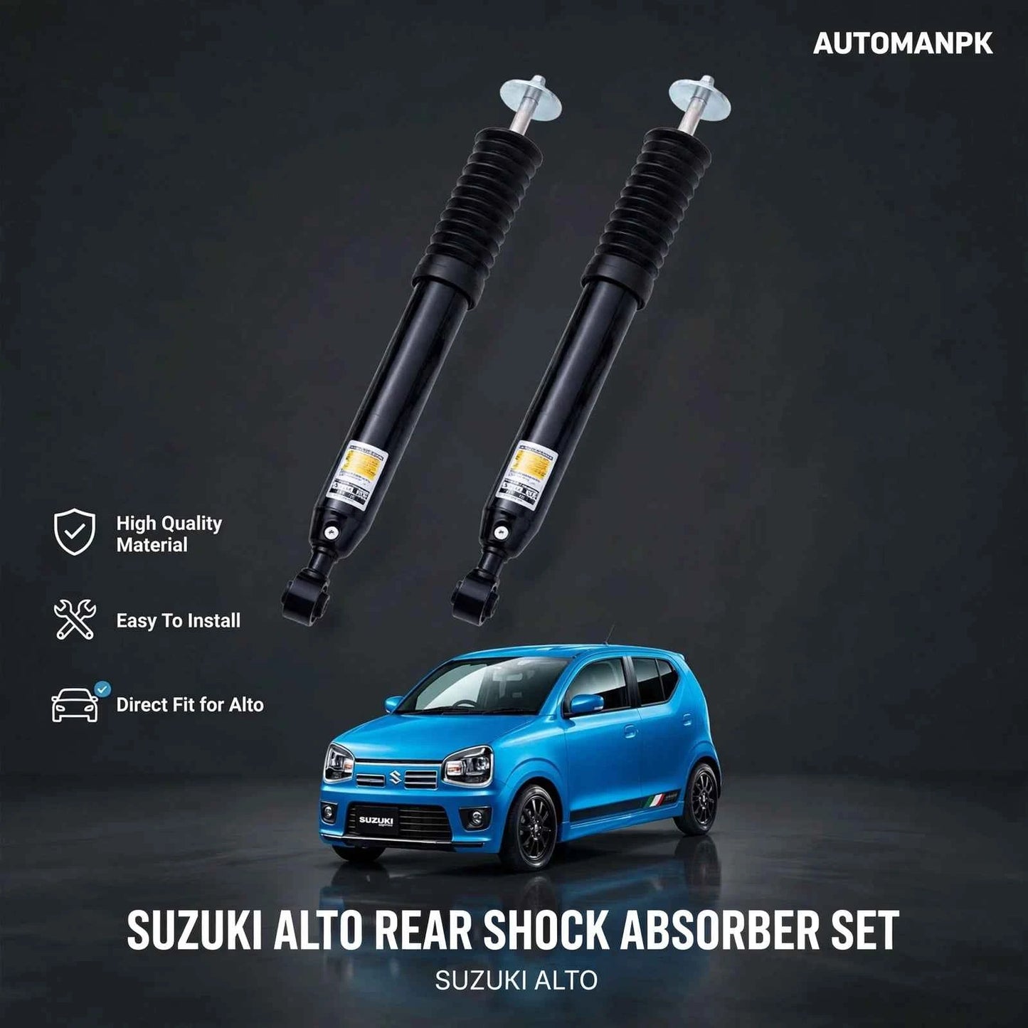 Suzuki Alto Genuine Agri Front & Rear Shock Absorber (2017–2026)