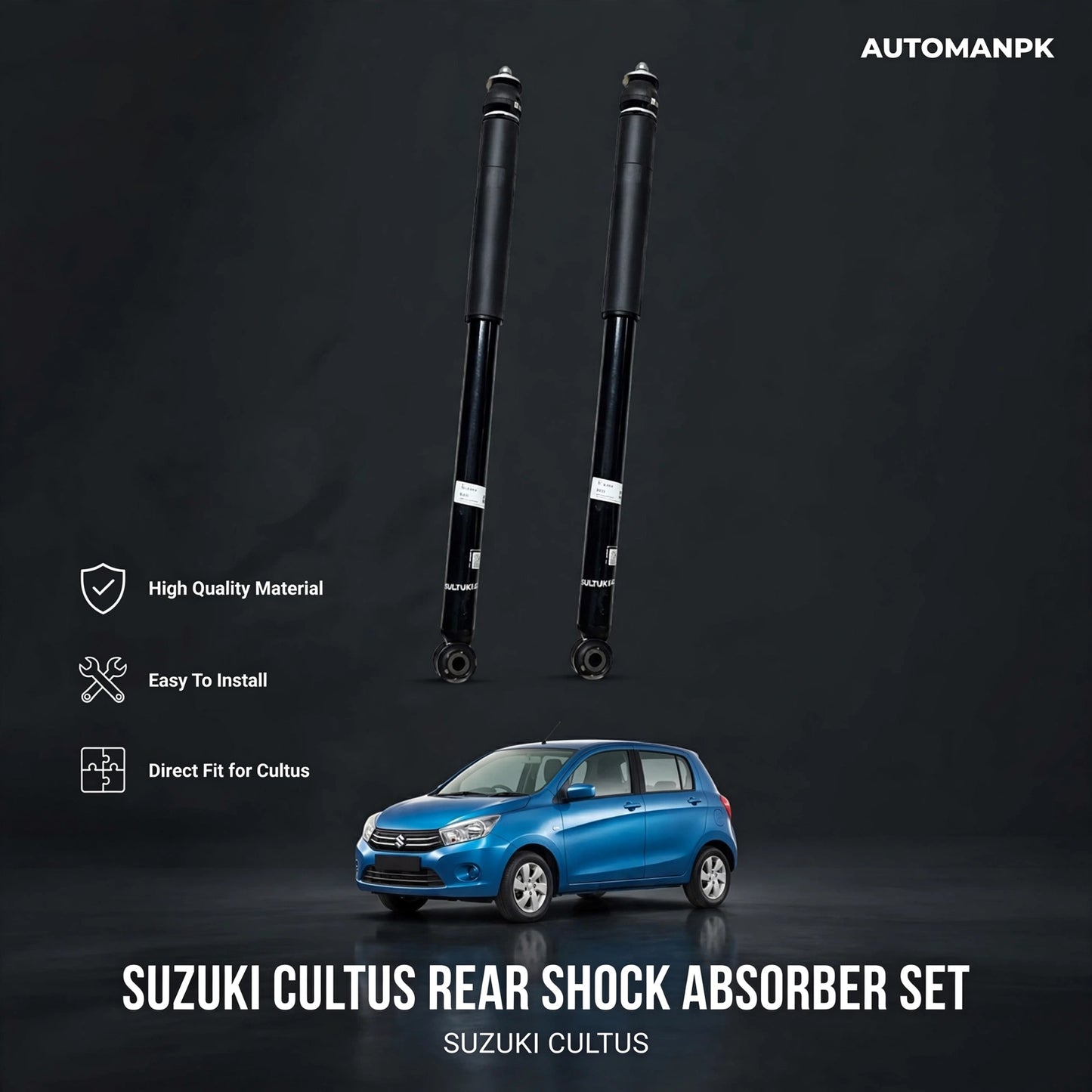 Suzuki Cultus Genuine Agri Front & Rear Shock Absorber (2017–2026)