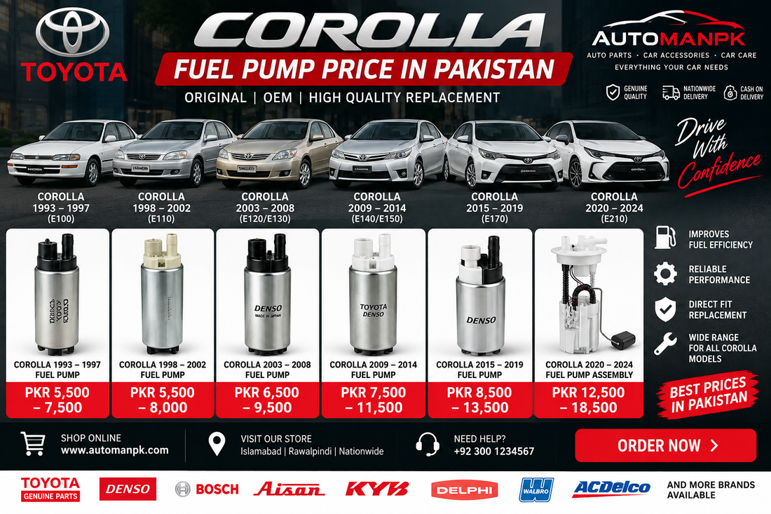 Toyota Corolla Fuel Pump Price in Pakistan – Complete Buying Guide