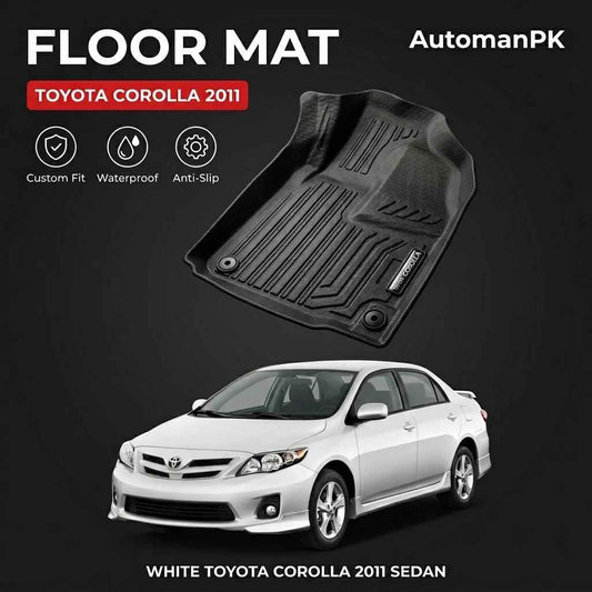 Toyota Corolla 2009-2014 TPE Floor Mats – Custom Fit – Waterproof – Anti-Slip – Full Set