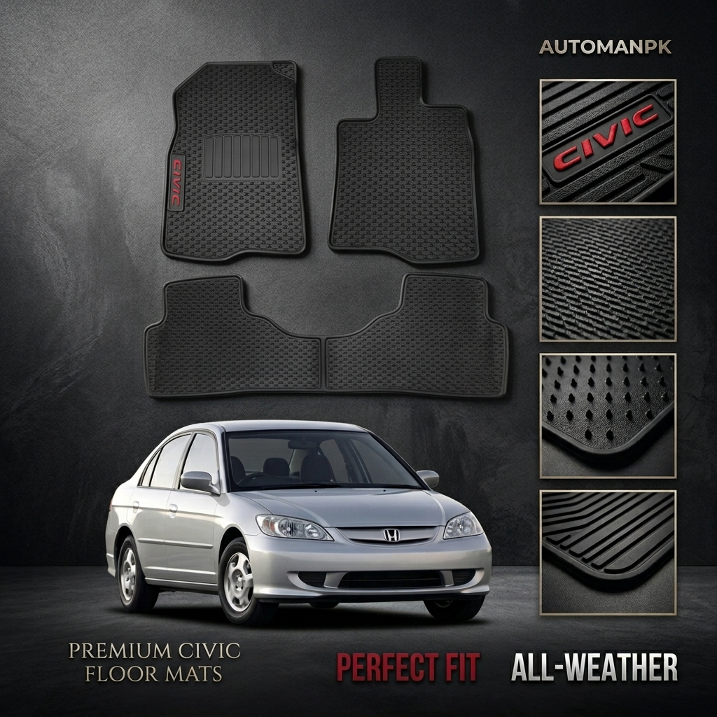 Honda Civic 2005 Latex Floor Mats – Premium Protection in Pakistan