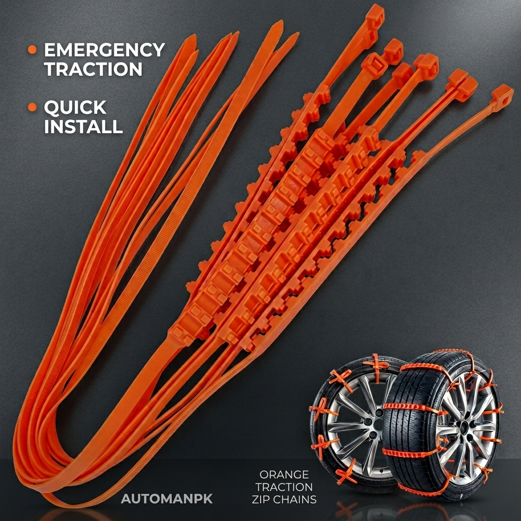 Car Tire Snow Tie – Anti-Skid Emergency Tire Grip for Snow, Mud & Rain | AutoManPK