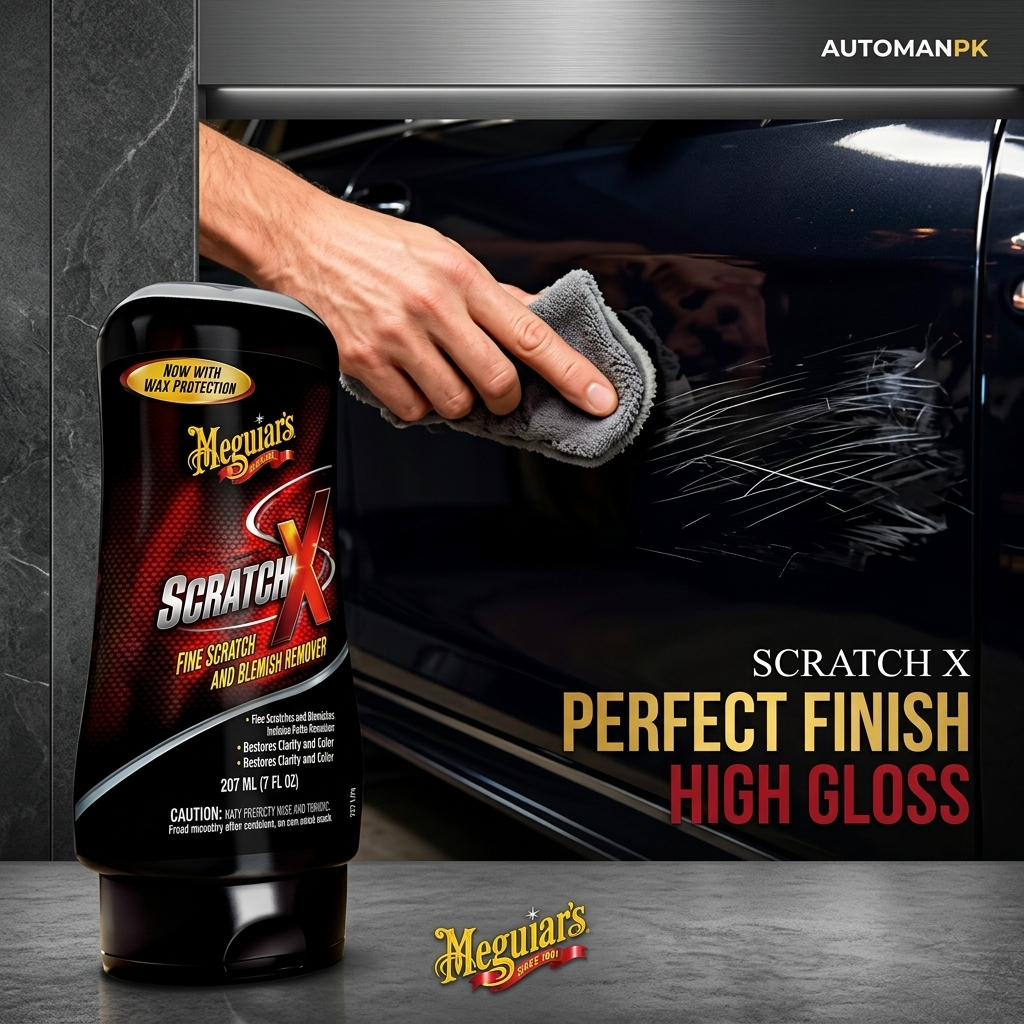 Meguiar’s ScratchX Scratch Remover & Swirl Remover – Car Paint Repair Solution in Pakistan | AutoManPK
