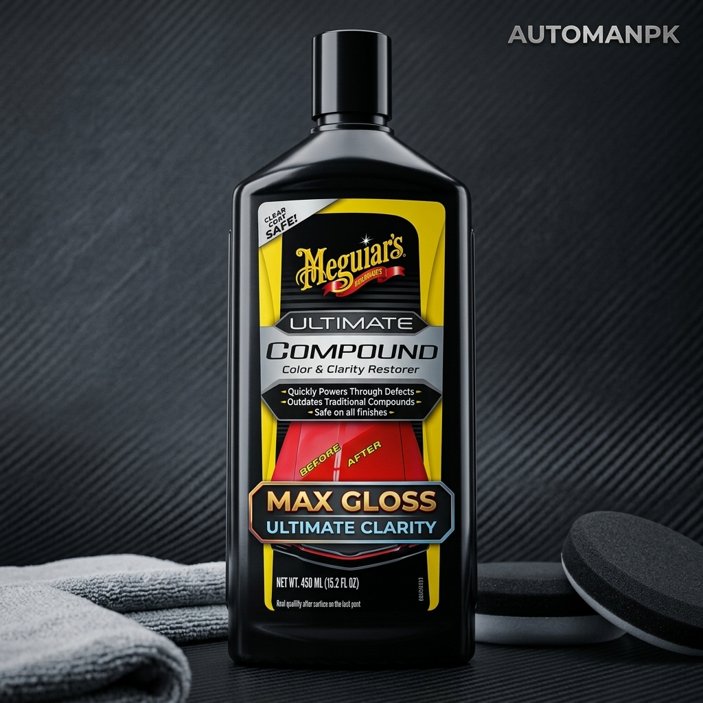 Meguiar’s Ultimate Compound – Best Scratch Remover Extra Gloss Shine – AutoManPK Pakistan