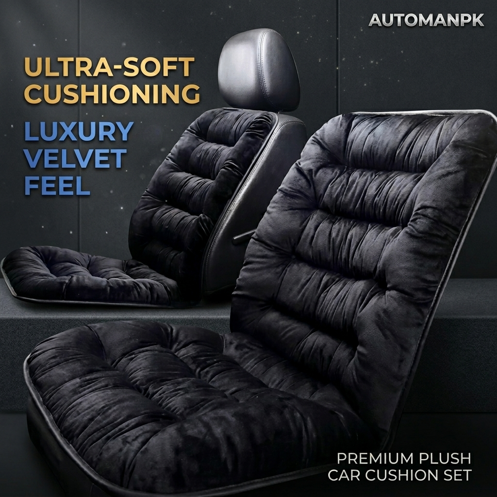 Premium Plush Car Seat Comforter Cushion – Universal 1 Pc | All-Season Thermal | Ultra-Soft Velvet | AutoManPK