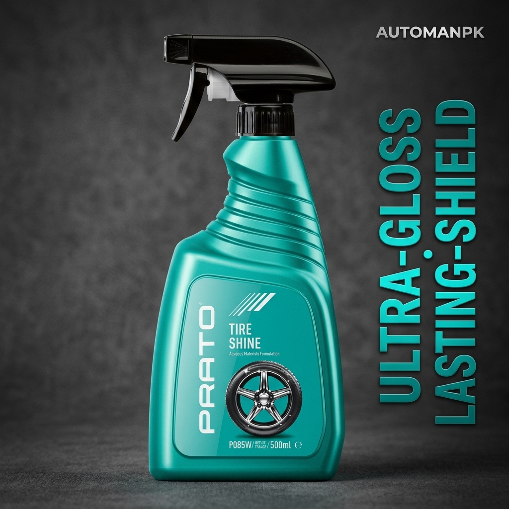 Prato Tire Polish 500ml – Best Car Tyre Polish for Long-Lasting Shine | AutomanPK