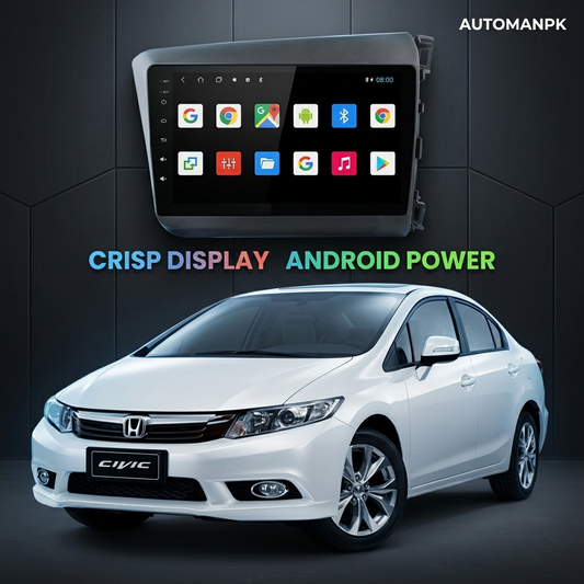 Honda Civic 2011-2015 Rebirth 9-Inch Android Car Panel – GPS, Bluetooth, WiFi & FM Radio