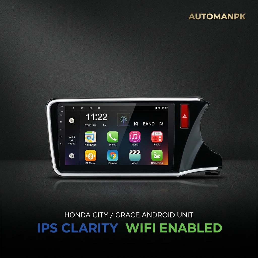 Honda City 2021-2026 10-Inch Android Car Panel (Honda Grace) – GPS, Bluetooth, WiFi & FM Radio