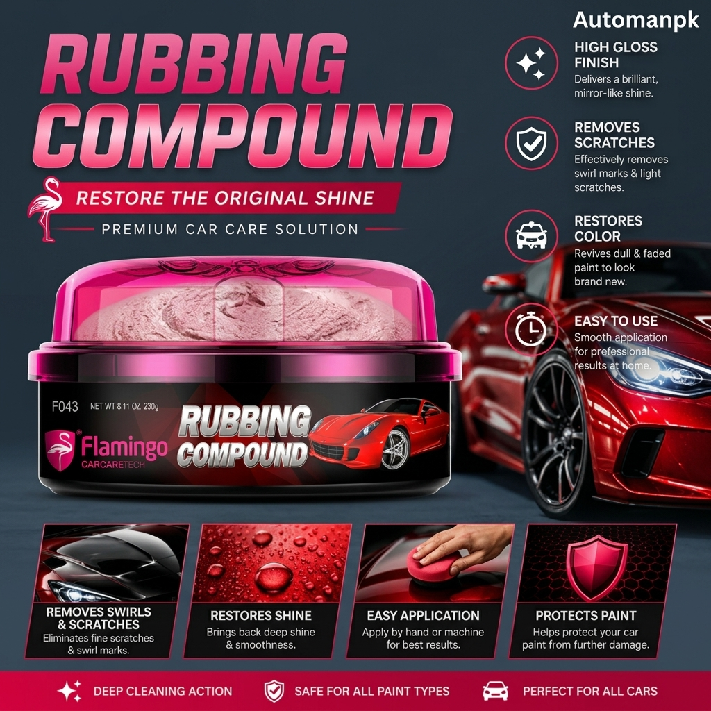 Flamingo Car Rubbing Compound 230G – Scratch Remover & Car Polish | AutoManPK Pakistan