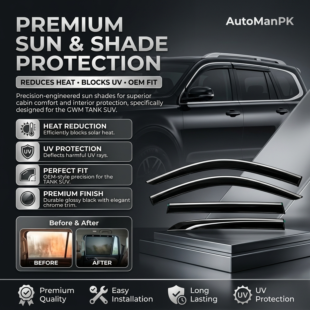 Haval Tank 500 Air Visors (Air Press) – TXR Window Deflectors All Doors