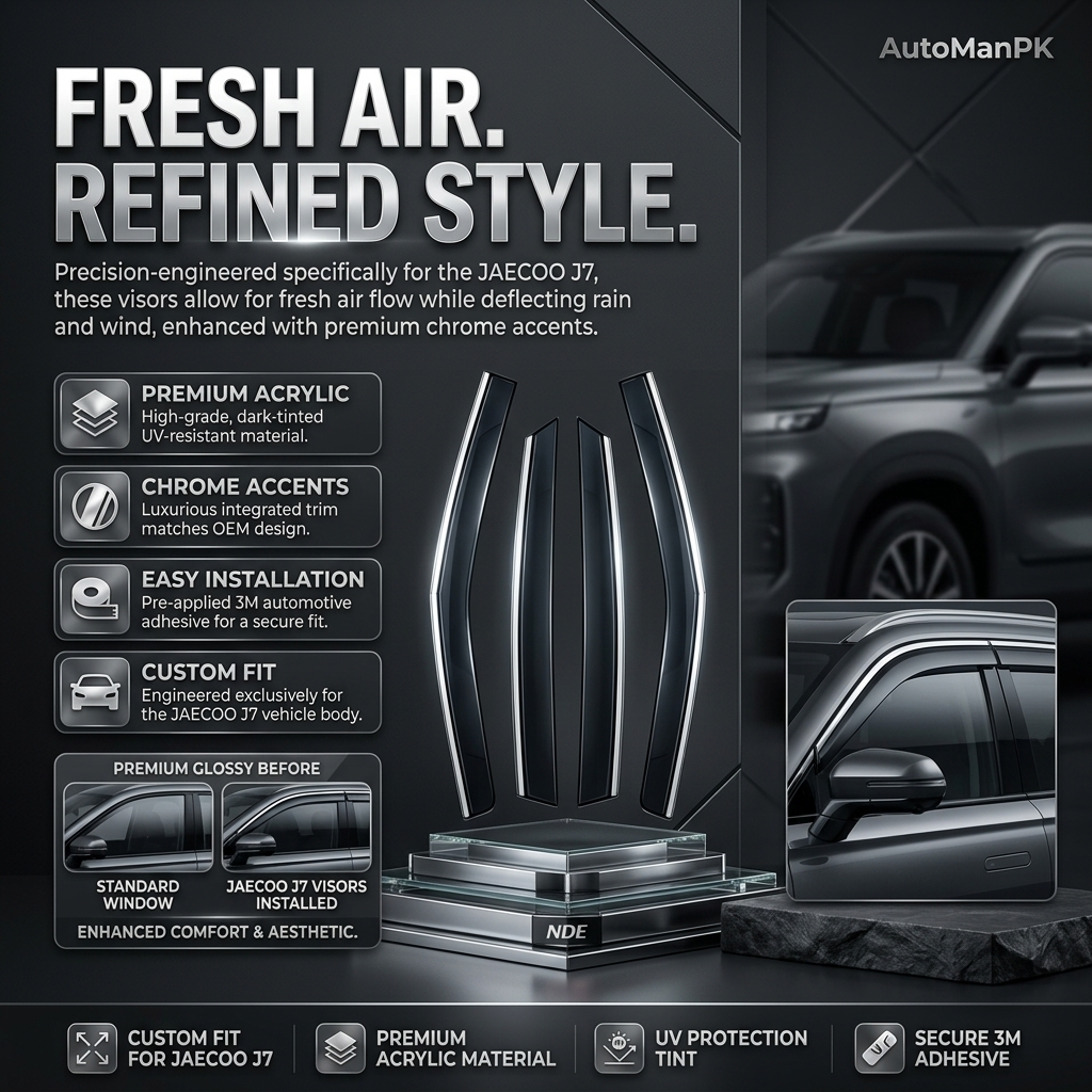 Jaecoo J7 Air Visors (Air Press) – TXR Window Deflectors All Doors