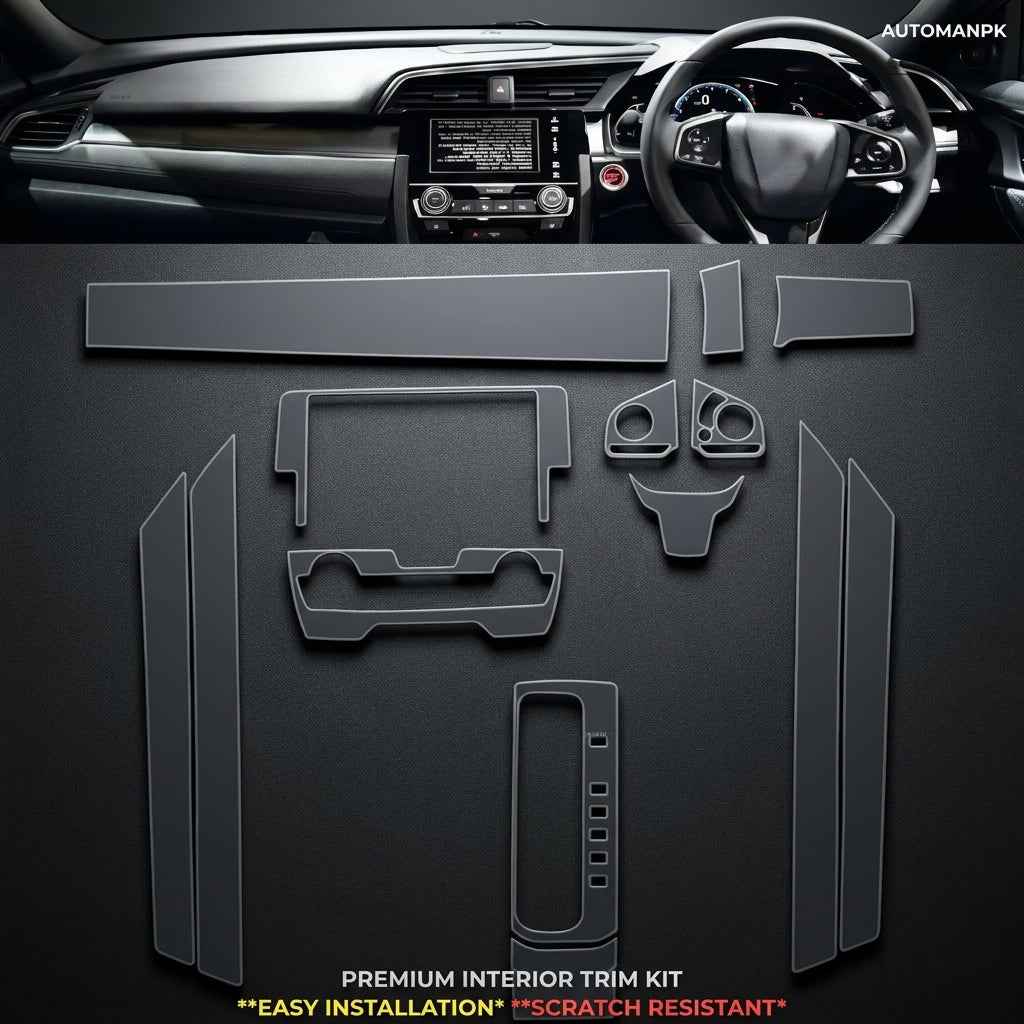 Honda Civic 2016-2021 TPU Interior PPF Kit – Clear Paint Protection Film