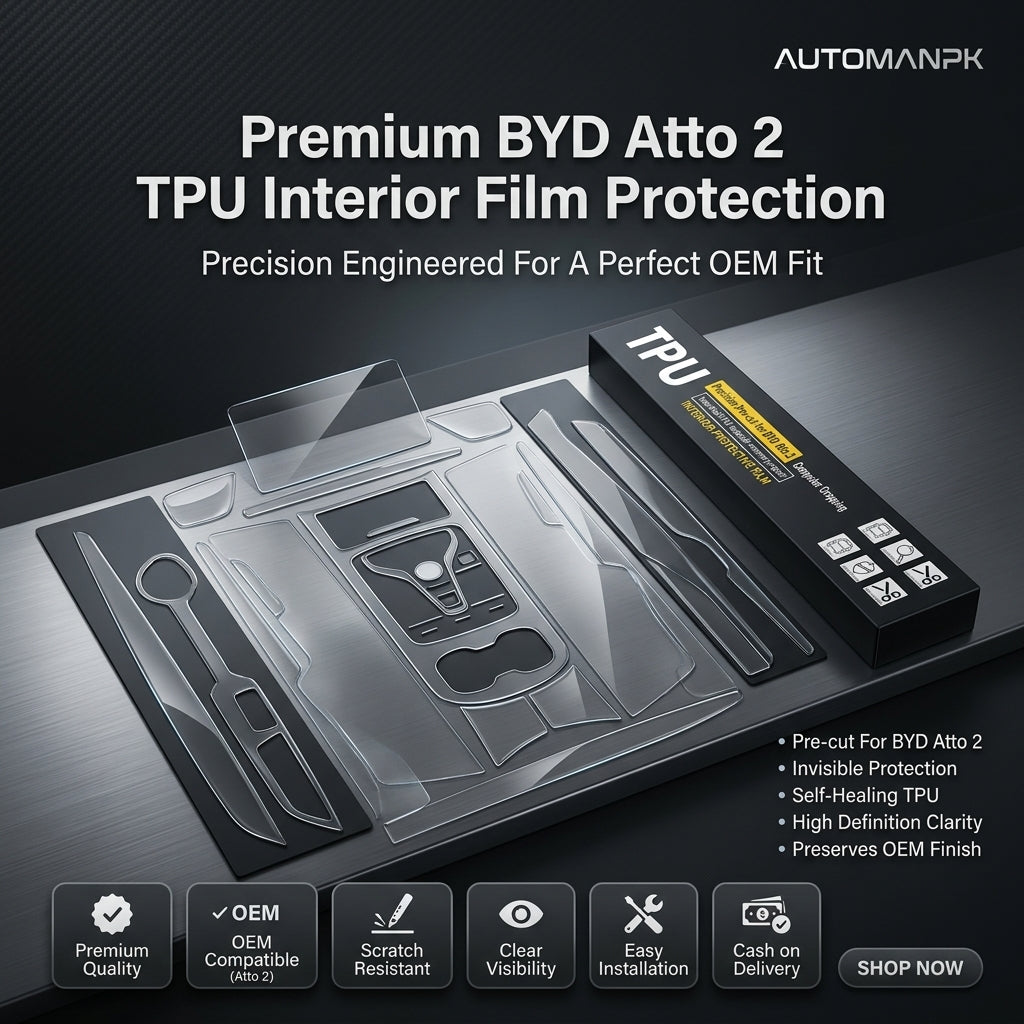 BYD Atto 2 TPU Interior PPF Complete Console and Screen Pack - AutoManPK