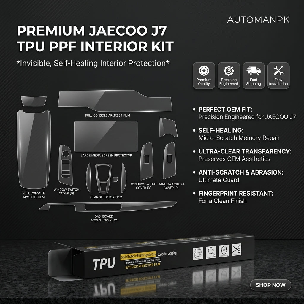 Jaecoo J7 TPU PPF Interior Protection Kit Complete Coverage - AutoManPK