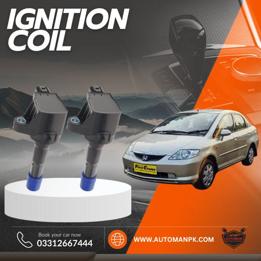 Honda City 2004-2008 Ignition Coil, Honda City engine coil, ignition coil replacement Pakistan, Honda coil pack, City iDSI coil, spark coil Honda City, automanpk ignition parts, Honda City coil Pakistan