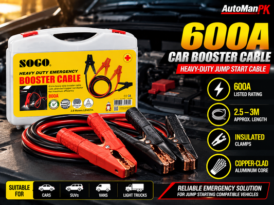 600A car booster cable heavy-duty jump start cable with insulated clamps - AutoManPK