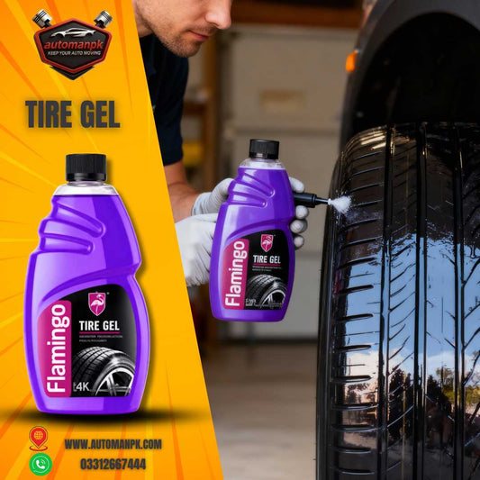 Flamingo Tire Gel 500ML Long Lasting Tire Shine Pakistan AutoManPK