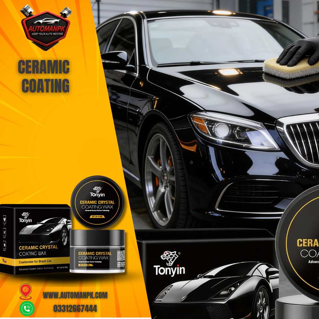 Tonyin Advanced Ceramic Crystal Coating Wax Black Car 200g – AutoManPK Pakistan